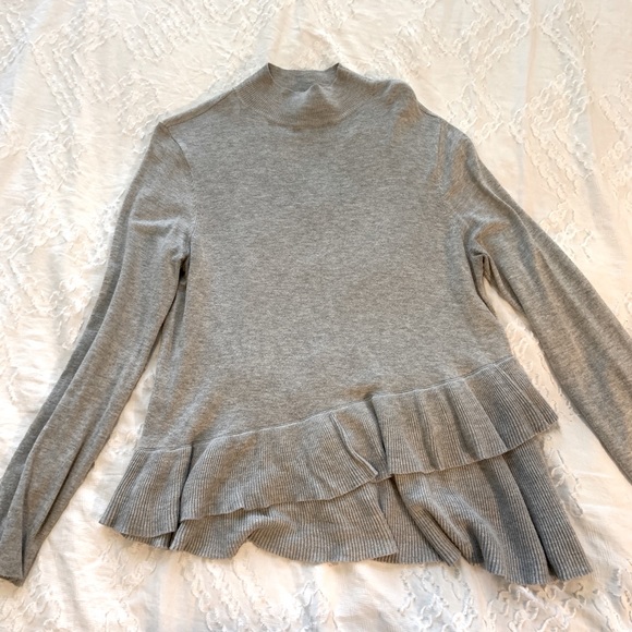 Ruffled long sleeve turtleneck - Picture 1 of 3